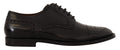 Dolce & Gabbana Black Leather Wingtip Men's Formal Derby Shoes