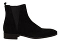 Dolce & Gabbana Black Suede Leather Chelsea Men's Boots Shoes
