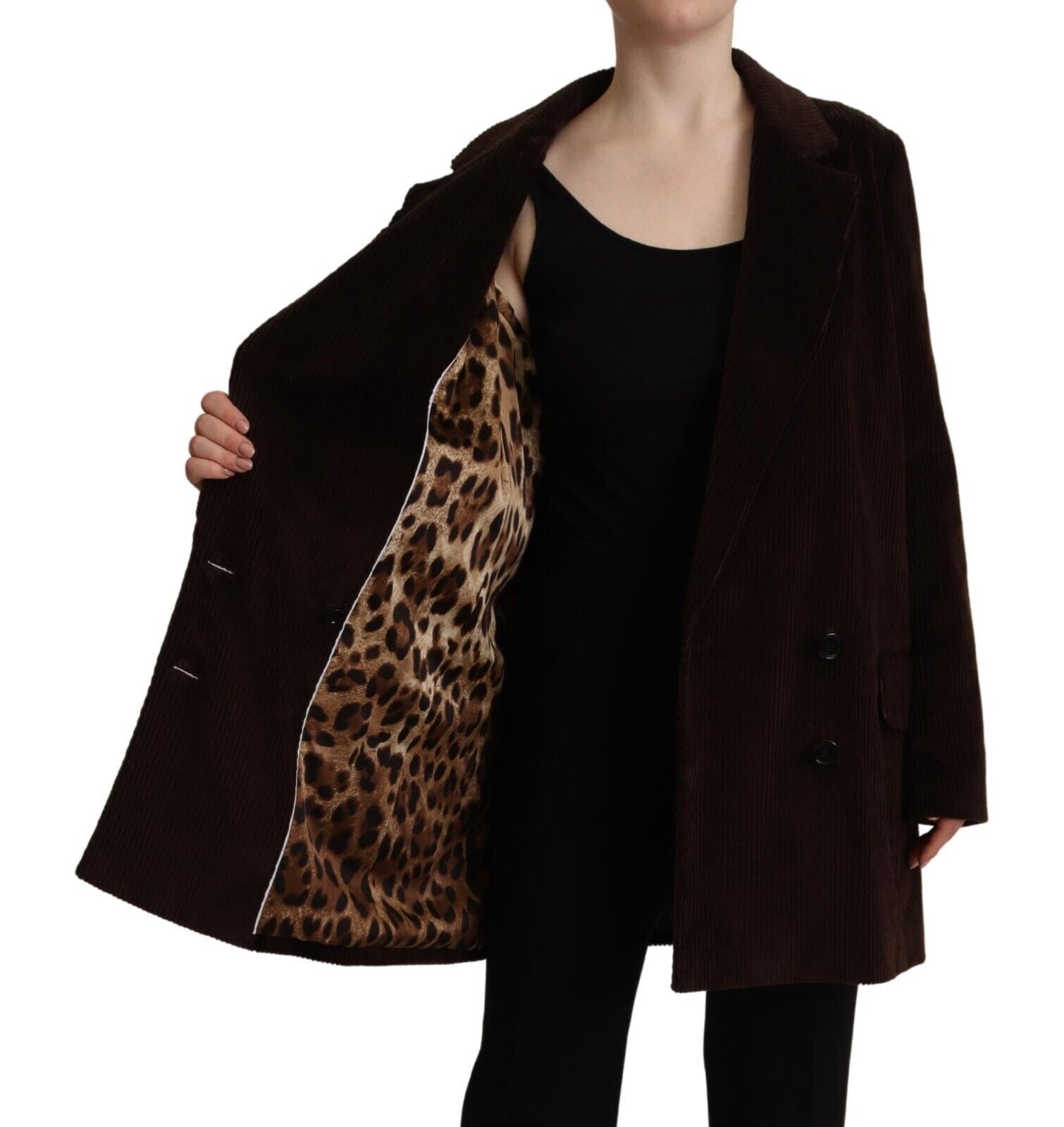 Dolce & Gabbana Burgundy Corduroy Cotton Blazer Plus Size Jacket