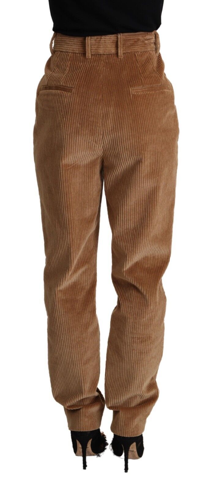 Dolce & Gabbana Brown High-Waisted Corduroy Skinny Pants