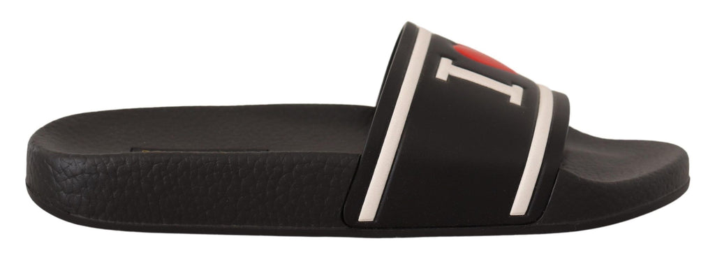 Dolce & Gabbana Schwarzes Leder I Love D&amp