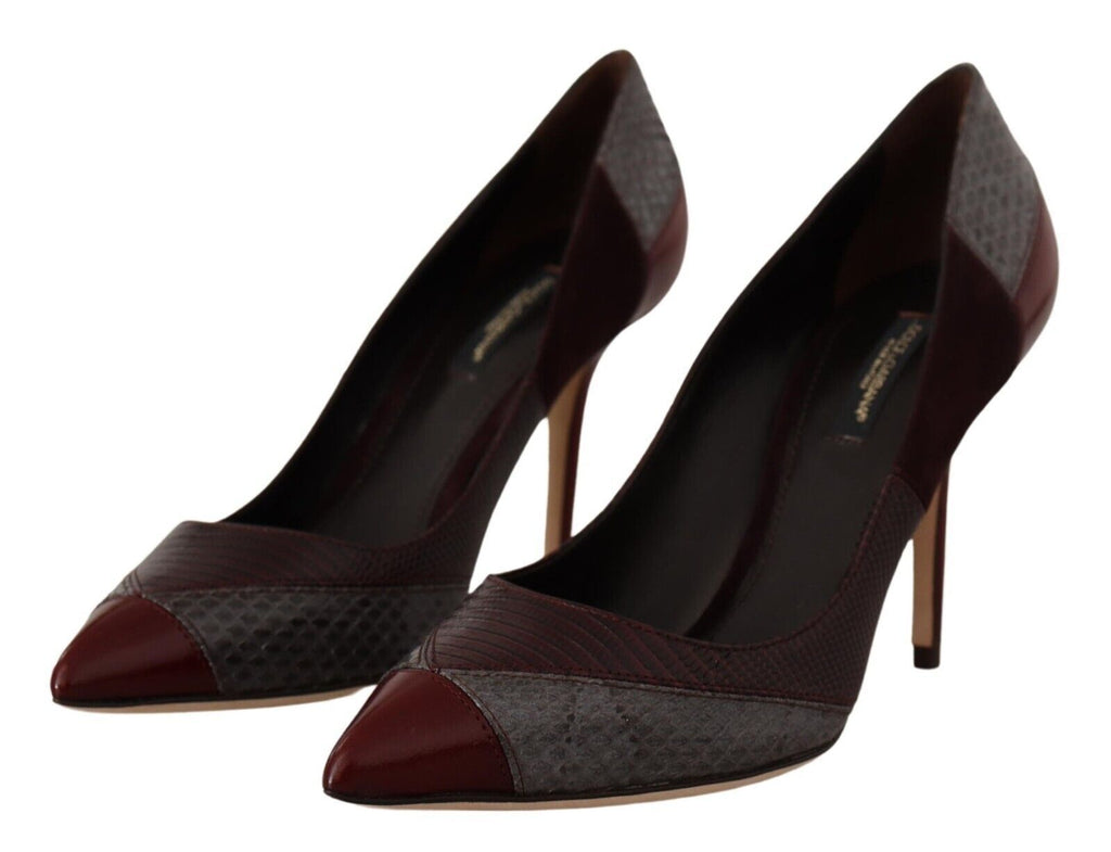 Dolce & Gabbana Multicolor Exotische Leder Absätze Pumps Schuhe