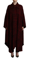 Dolce & Gabbana Black and Red Plaid Cotton Coat Jacket