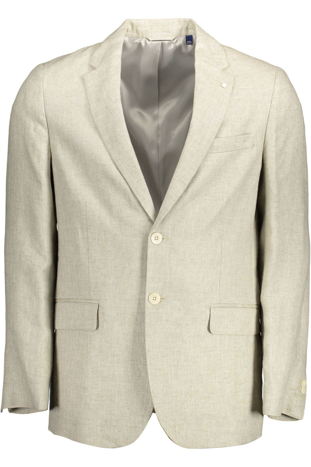 Gant Classic Beige Linen Jacket with Logo Details