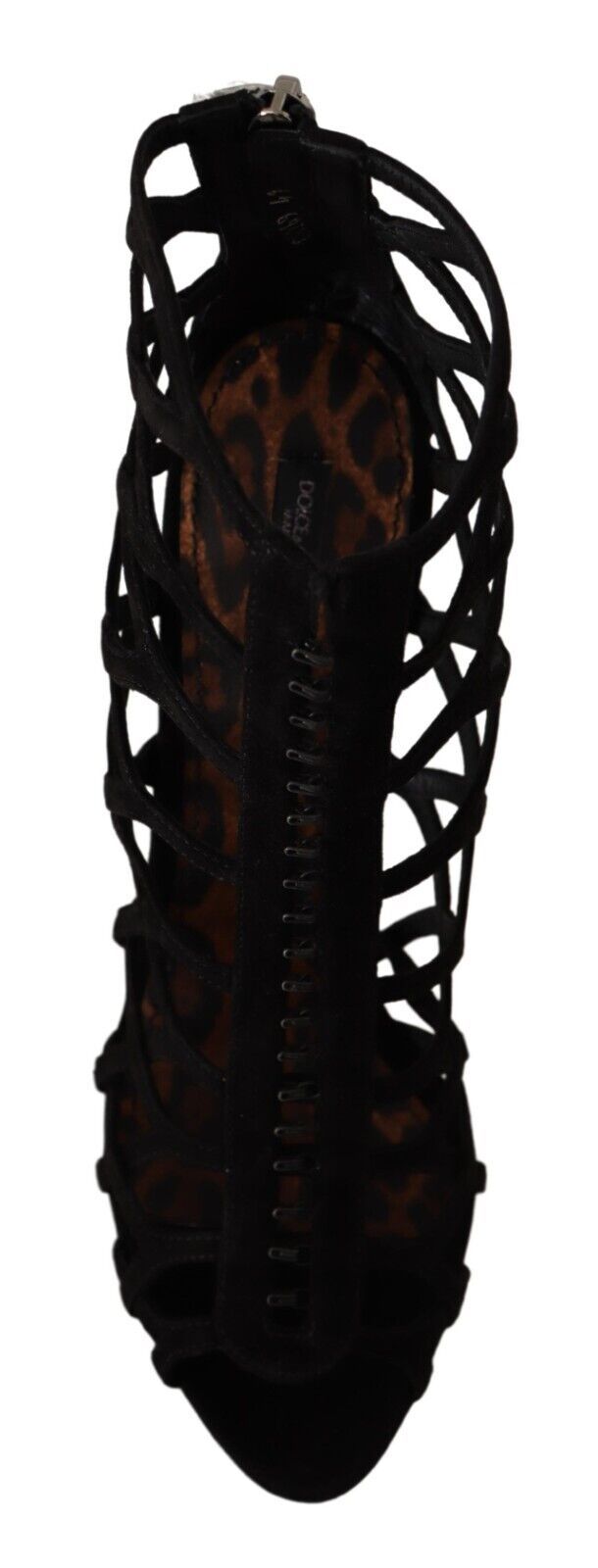 Dolce & Gabbana Schwarz Wildleder Stiletto Heels Bette Sandalen Schuhe