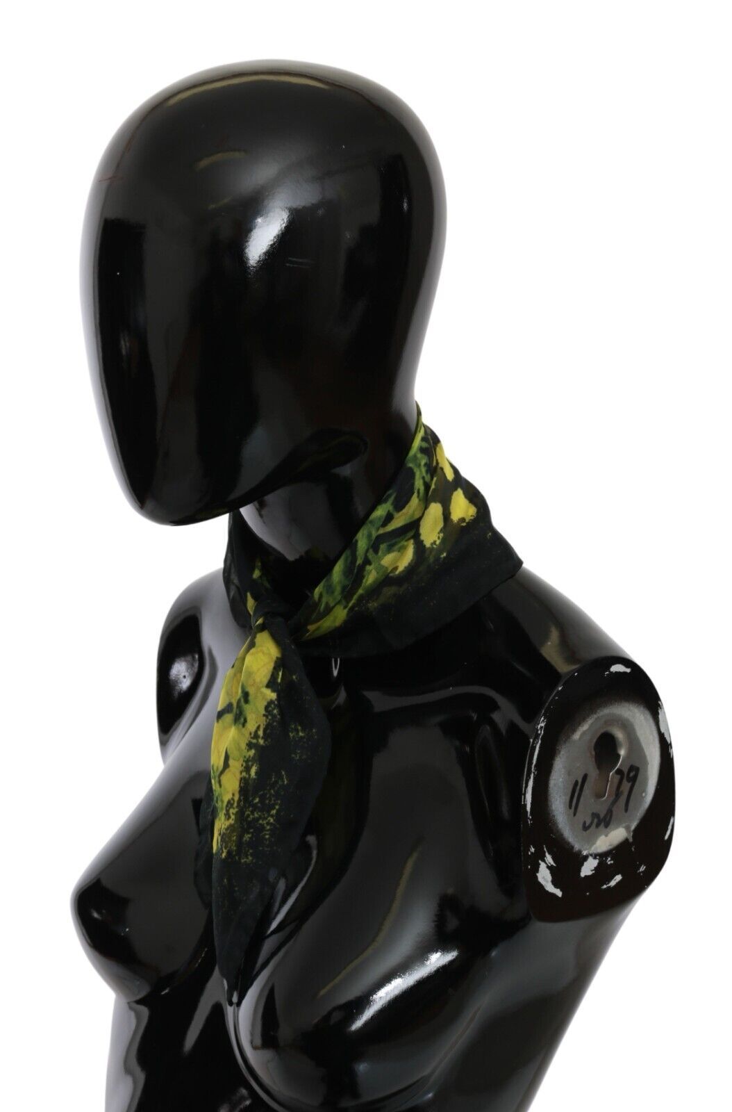 GF Ferre Black Yellow Floral Wrap Scarf Foulard Shawl