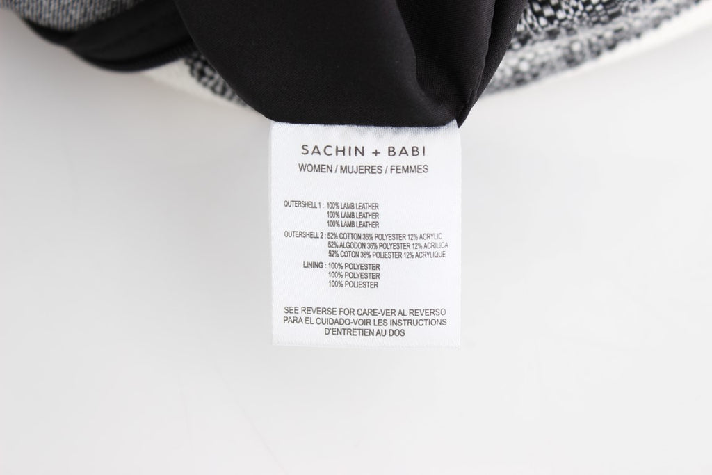 Sachin & Babi Grauer schwarzer Liza Leder Bleistift