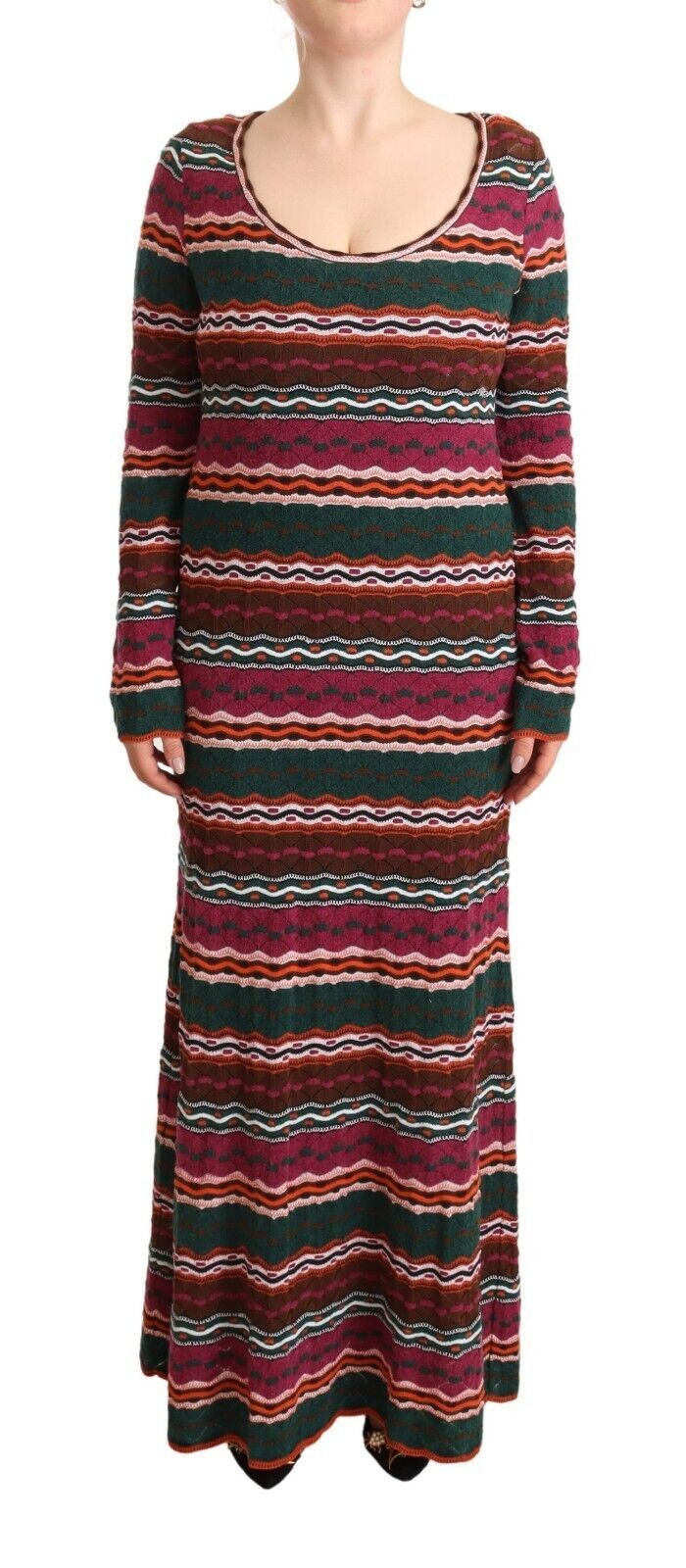 Missoni Multicolor Striped Wool Maxi Dress