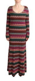 Missoni Multicolor Striped Wool Maxi Dress