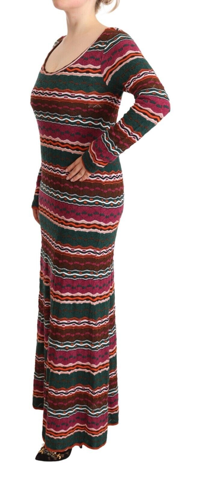 Missoni Multicolor Striped Wool Maxi Dress