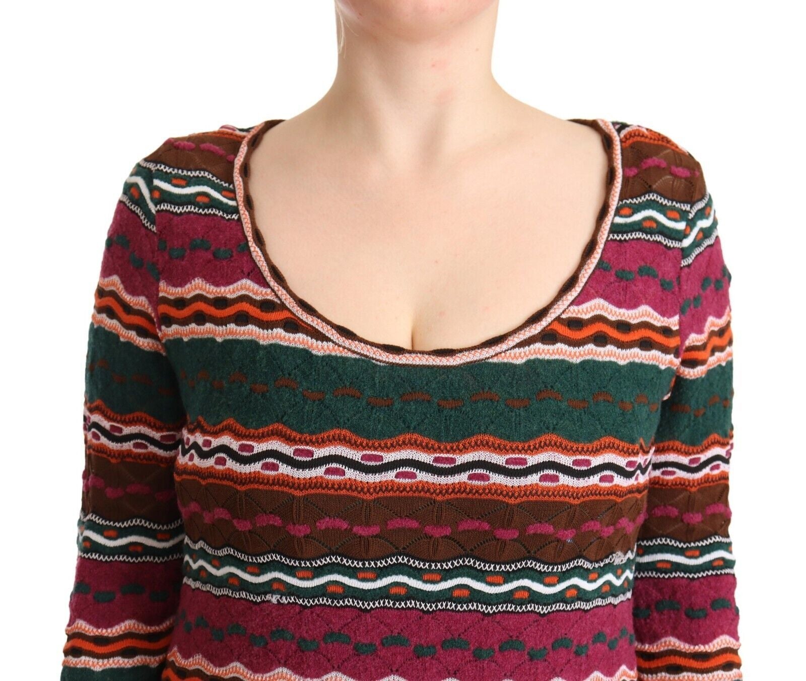 Missoni Multicolor Striped Wool Maxi Dress