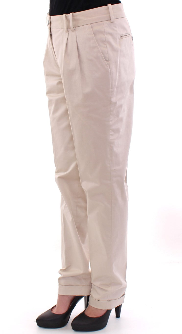 Dolce & Gabbana Beige Cotton Chino Trousers