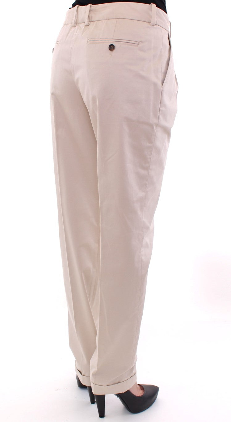 Dolce & Gabbana Beige Cotton Chino Trousers