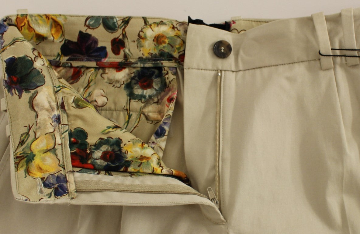 Dolce & Gabbana Beige Cotton Chino Trousers