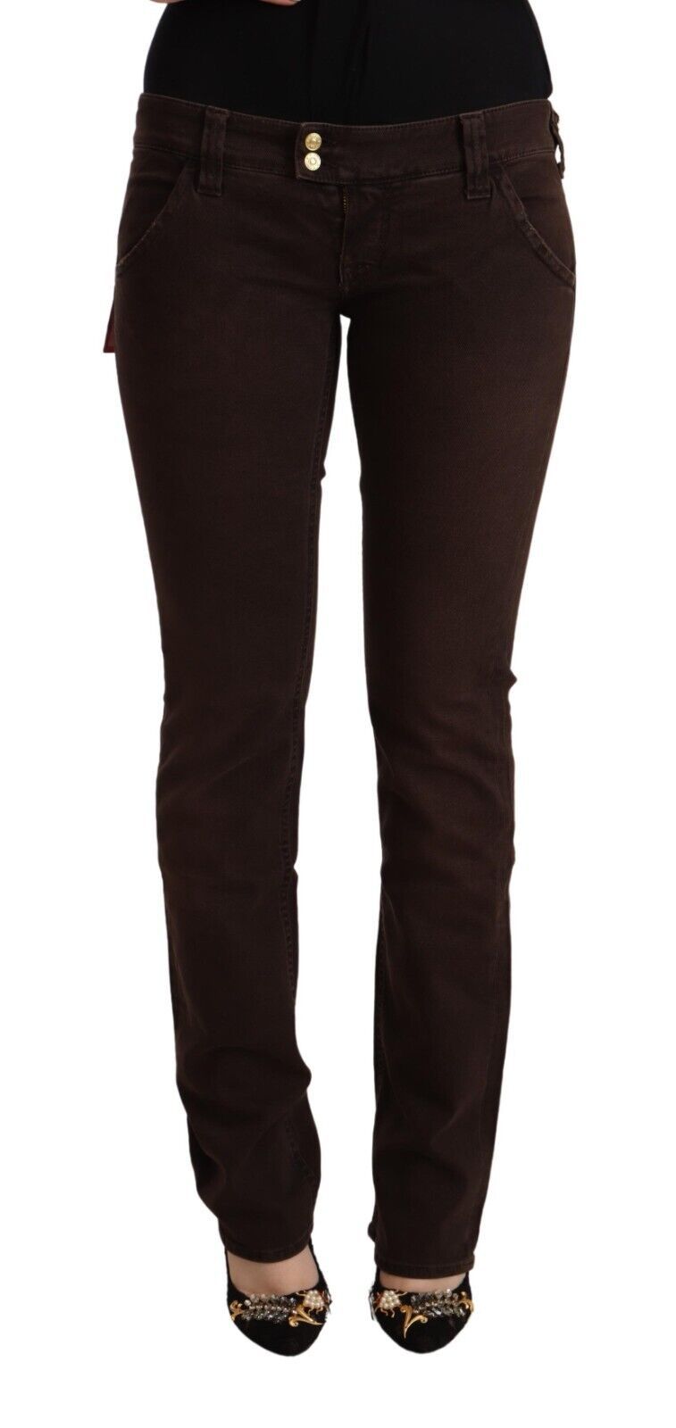CYCLE Brown low-rise slim-fit denim cotton-stretch jeans