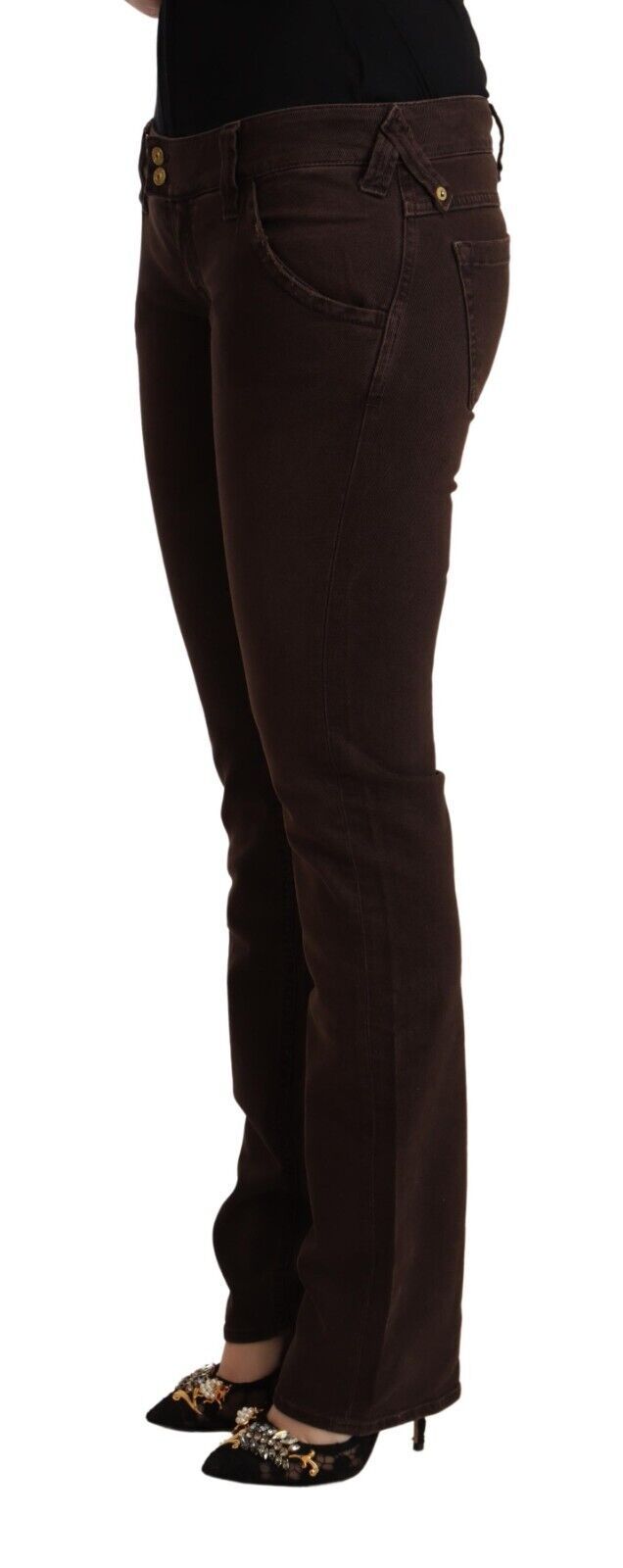 CYCLE Brown low-rise slim-fit denim cotton-stretch jeans