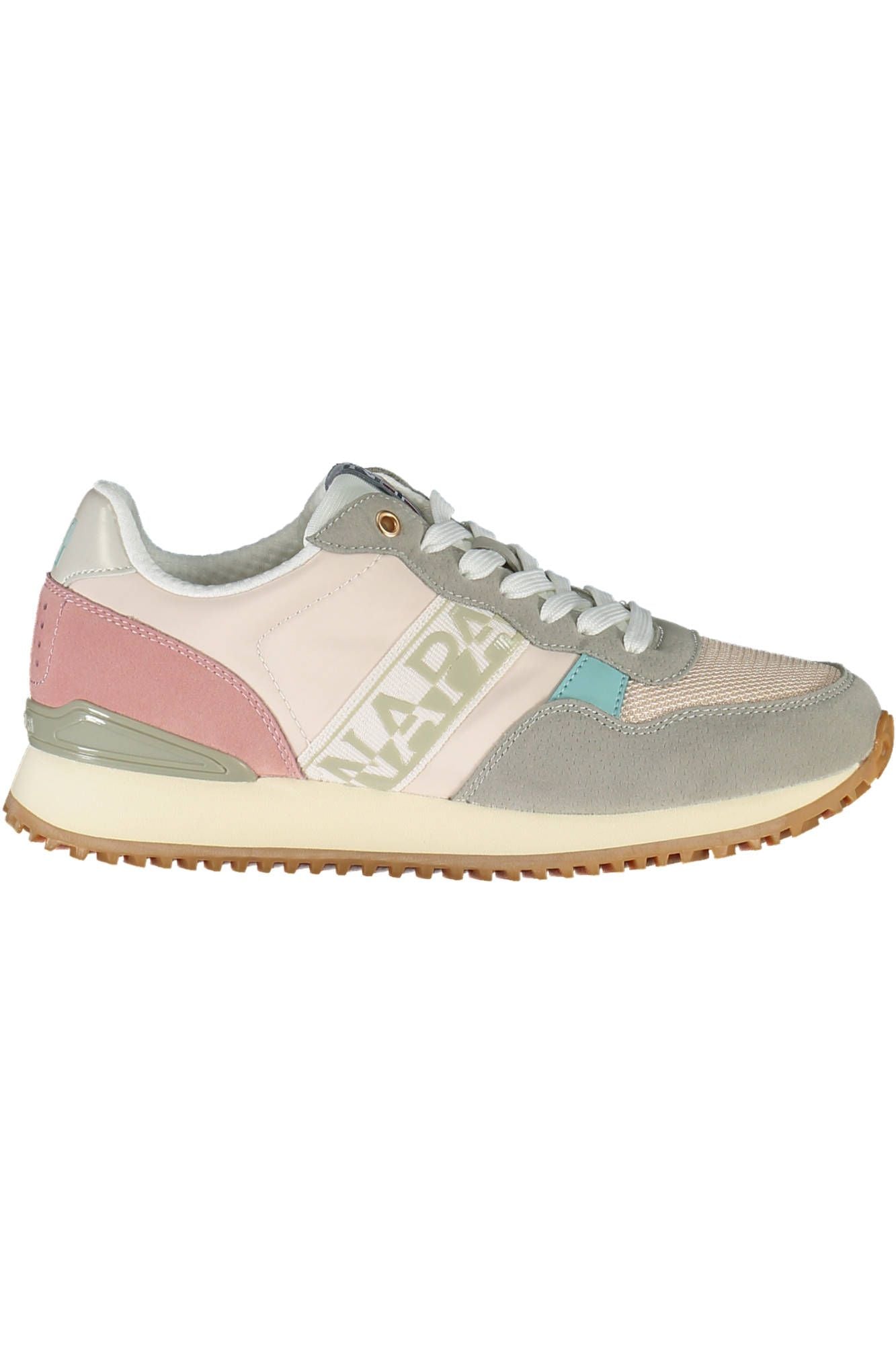 Napapijri Chic Pink Lace-Up Sneakers with Logo Detail