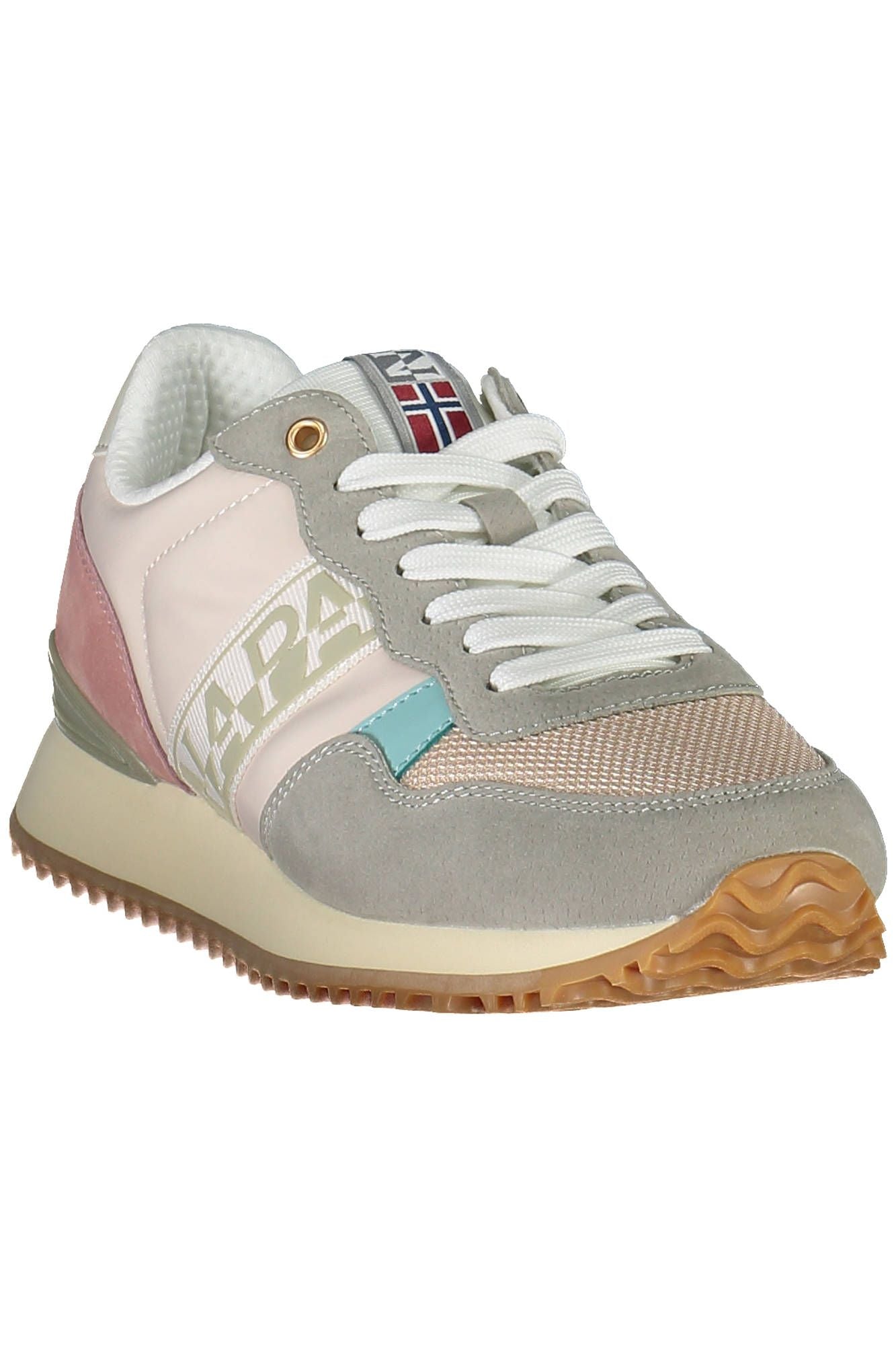 Napapijri Chic Pink Lace-Up Sneakers with Logo Detail