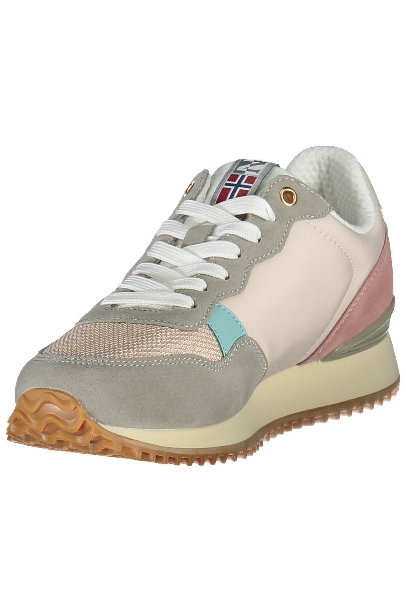 Napapijri Chic Pink Lace-Up Sneakers with Logo Detail