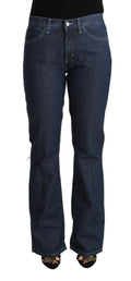GF Ferre Blaue Denim-Jeans mit mittlerer Taille aus Baumwolle