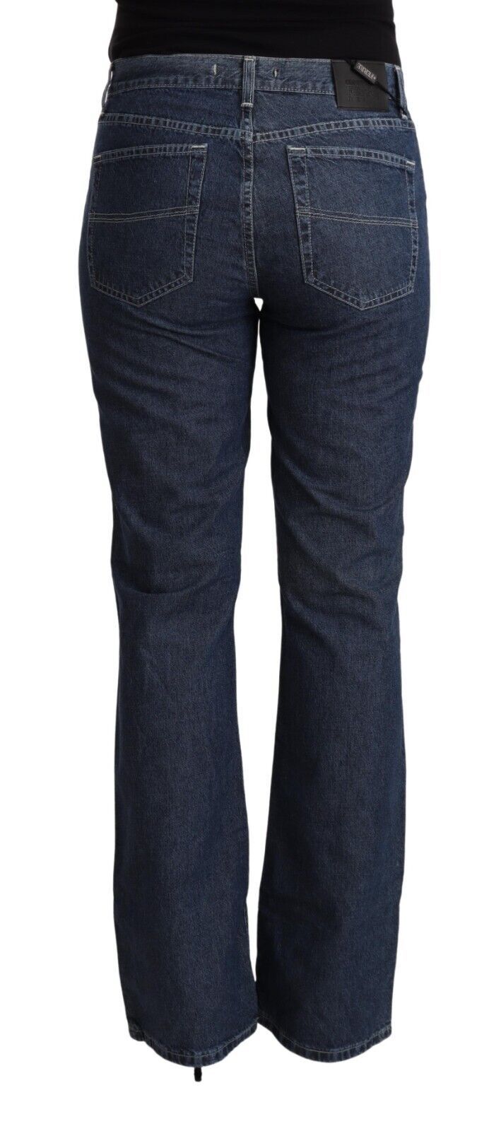 GF Ferre Blaue Denim-Jeans mit mittlerer Taille aus Baumwolle