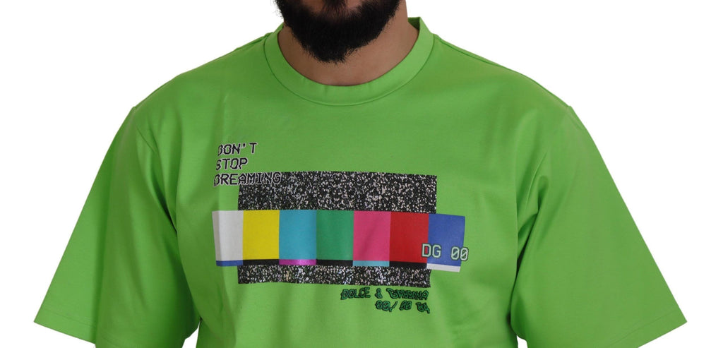 Dolce & Gabbana Green Cotton T-Shirt DG CHANNEL Top