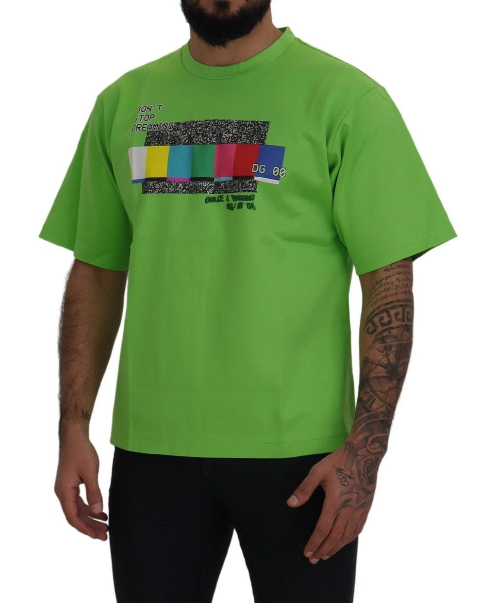 Dolce & Gabbana Green Cotton T-Shirt DG CHANNEL Top