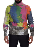 Dolce & Gabbana Multicolor Turtleneck Mohair Sweater