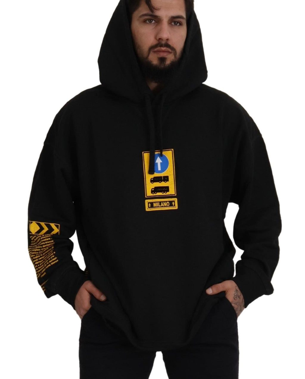 Dolce & Gabbana Black DG Shield Cotton Hoodie