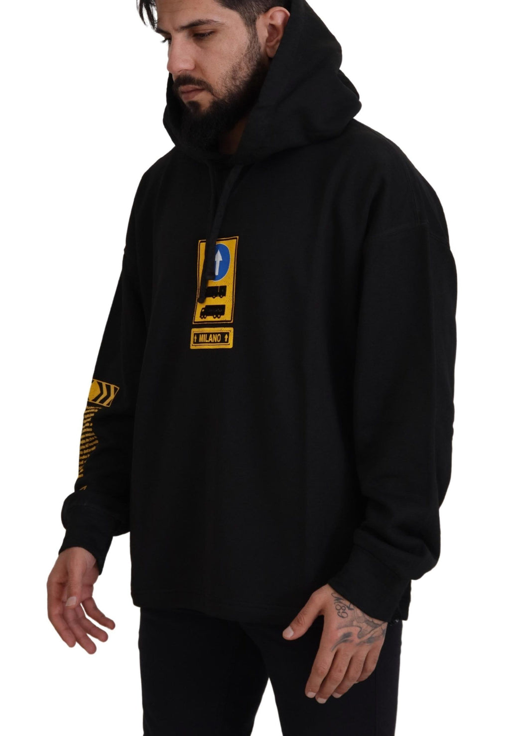 Dolce & Gabbana Black DG Shield Cotton Hoodie