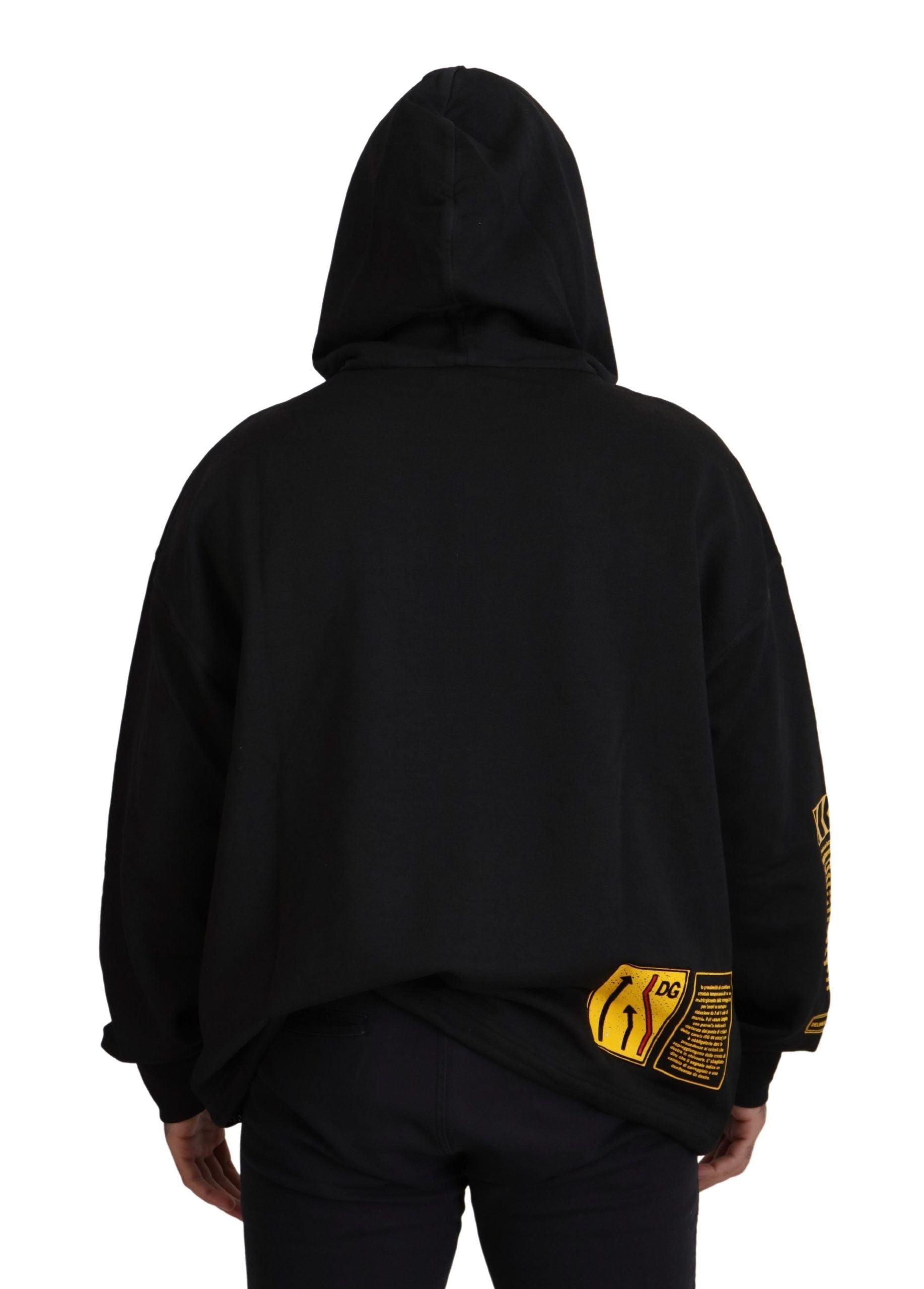 Dolce & Gabbana Black DG Shield Cotton Hoodie