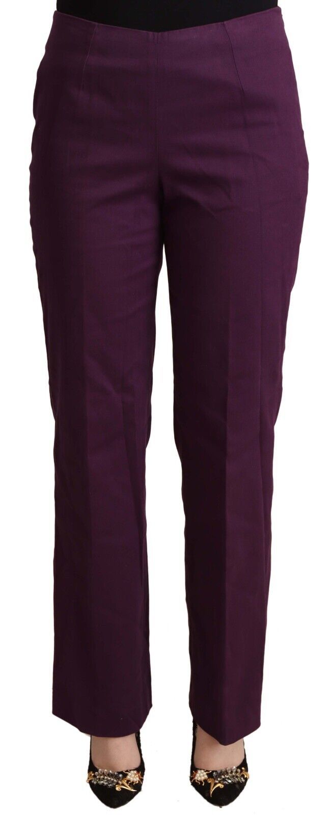 BENCIVENGA Violette konisch zulaufende Freizeithose mit hoher Taille