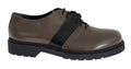 AI_ Grey Brown Leather Lace-up Shoes