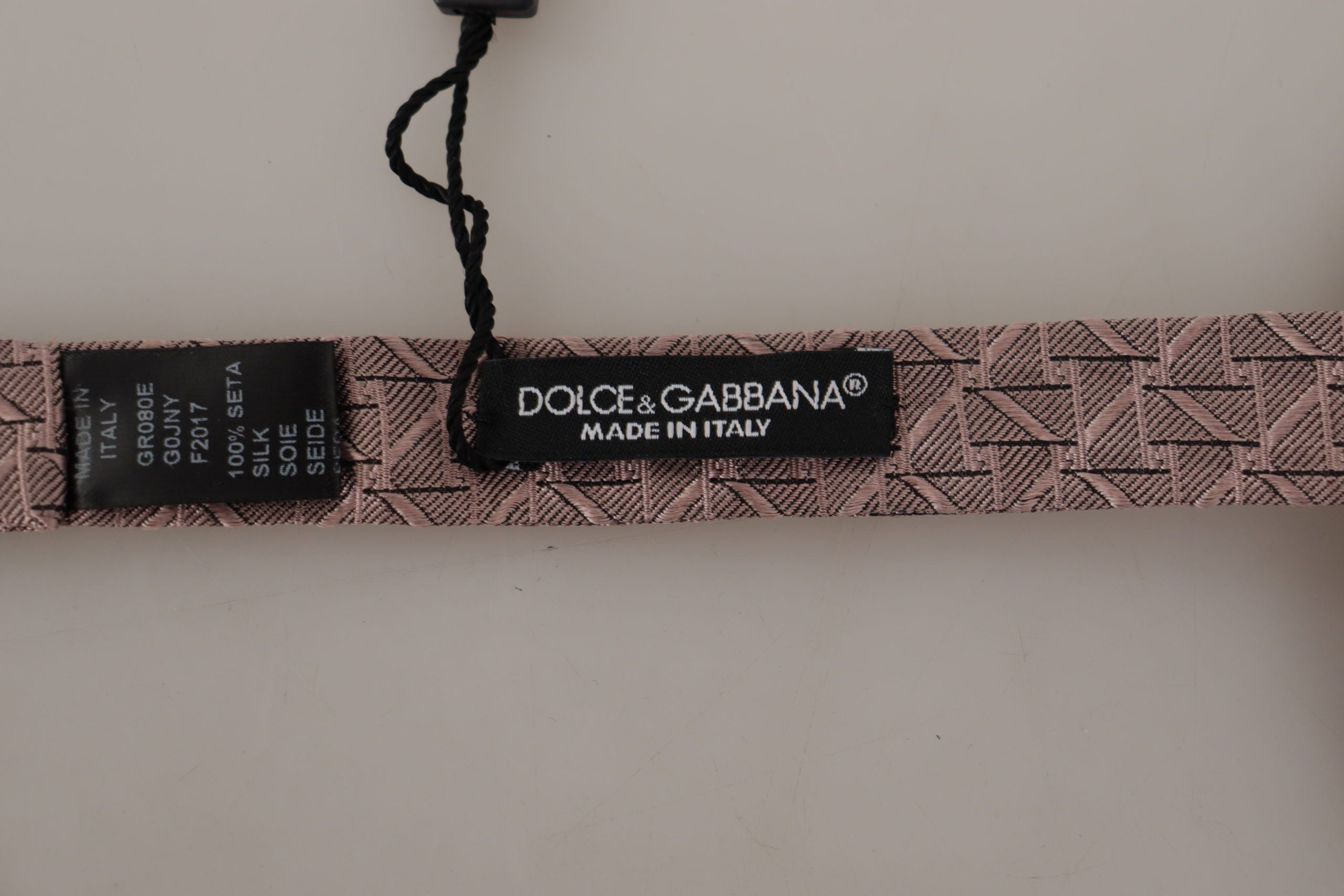 Dolce & Gabbana Grey Fantasy Print Adjustable Neck Papillon Bow Tie