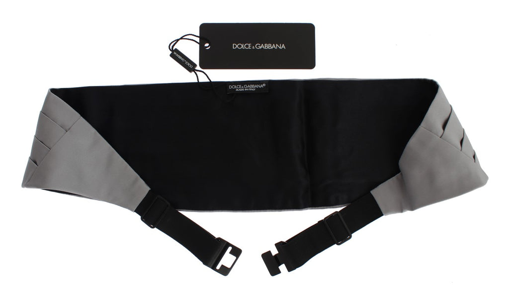 Dolce & Gabbana Grauer Taillengürtel Seidenkummerbund