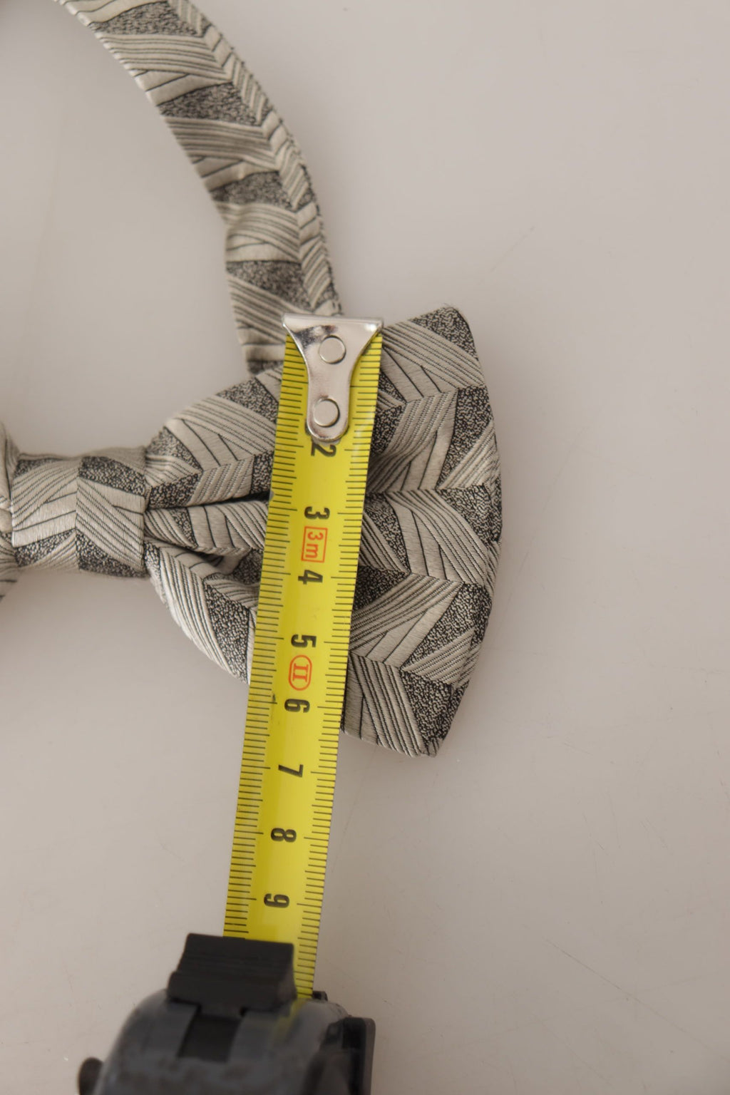 Dolce & Gabbana Grey 100% Silk Adjustable Neck Bow Tie