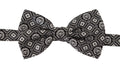 Dolce & Gabbana Schwarz weiß 100% Seide Verstellbare Papillon Krawatte