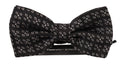Dolce & Gabbana Schwarz-Weiß gepunktet 100% Seide Hals Papillon Krawatte