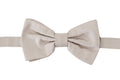 Dolce & Gabbana Grau 100% Seide Verstellbare Hals Papillon Krawatte