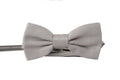Dolce & Gabbana Grey 100% Silk Adjustable Neck Bow Tie