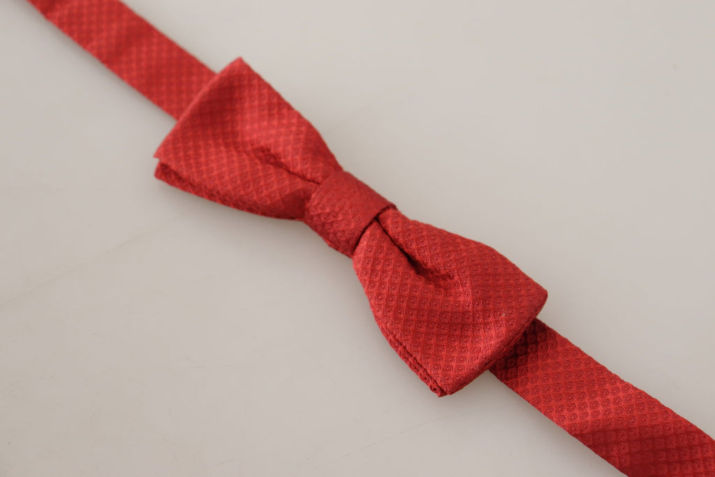 Dolce & Gabbana Rote verstellbare Papillon-Krawatte aus 100% Seide