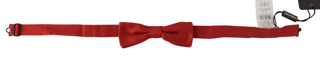 Dolce & Gabbana Rote verstellbare Papillon-Krawatte aus 100% Seide