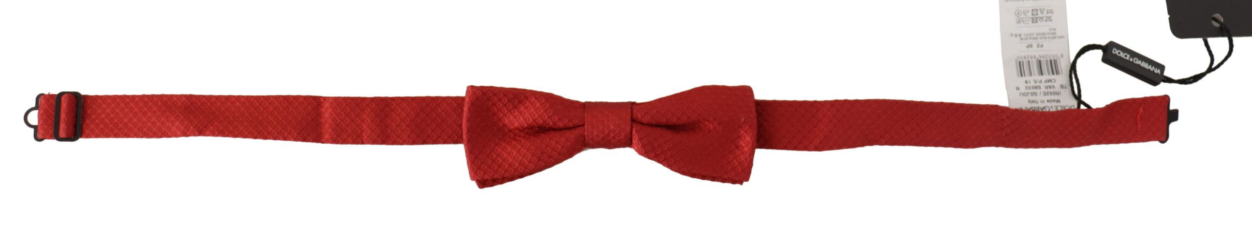 Dolce & Gabbana Rote verstellbare Papillon-Krawatte aus 100% Seide