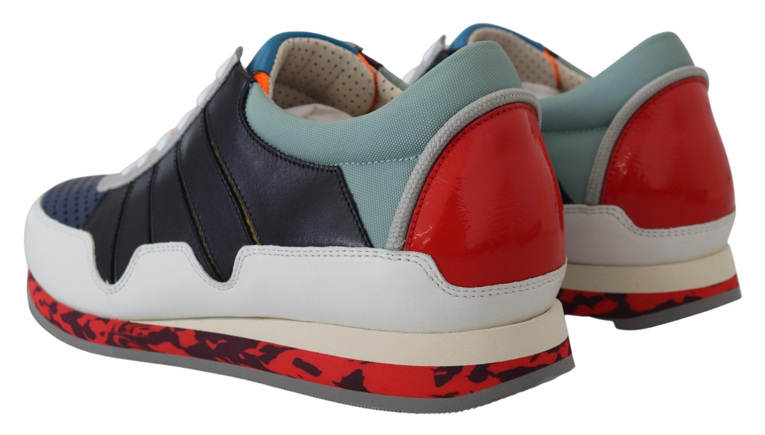 Dolce & Gabbana Multicolor Leder Sport Low Top Turnschuhe
