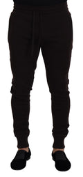 Dolce & Gabbana Brown Cashmere Trousers Drawstring Harem Pants