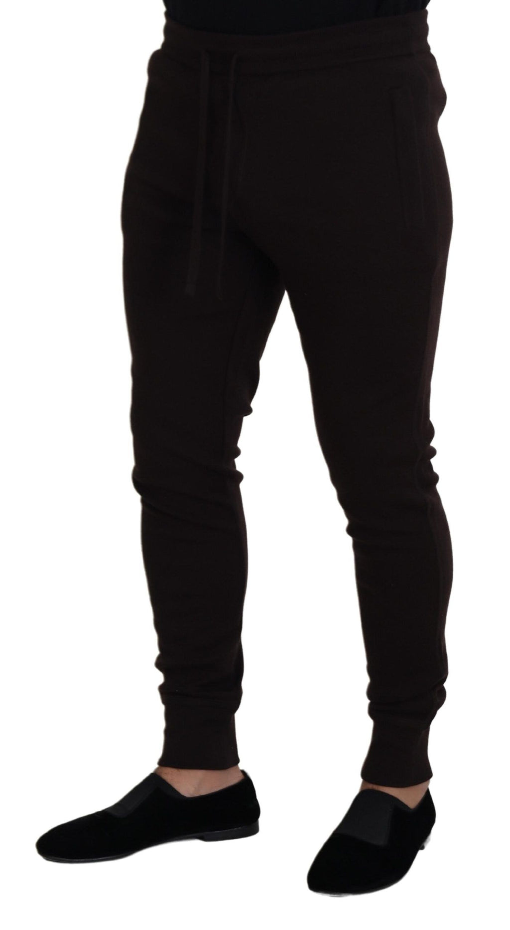 Dolce & Gabbana Brown Cashmere Trousers Drawstring Harem Pants
