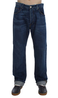 Eight Blue Wash Cotton Baggy Loose Fit Jeans