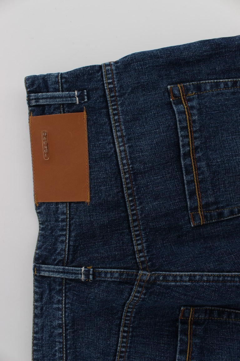 Eight Blue Wash Cotton Baggy Loose Fit Jeans