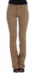 Costume National Beige Straight-Leg Denim Stretch Jeans