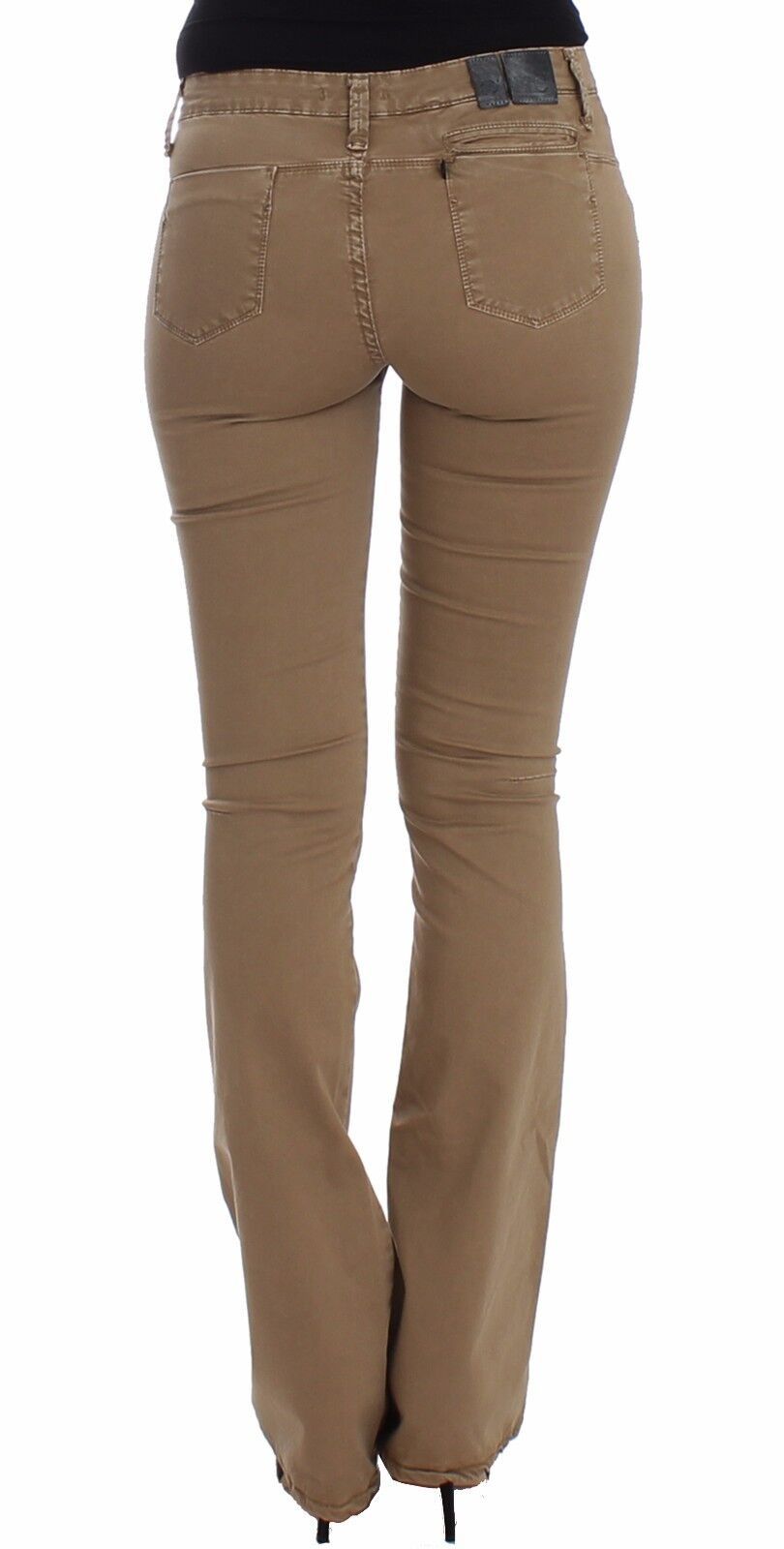 Costume National Beige Straight-Leg Denim Stretch Jeans